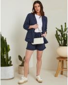 Veste 100% Lin Sophy bleu marine