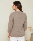 Veste 100% Lin Berlin taupe