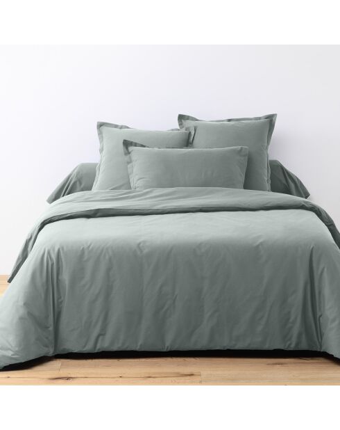 Parure housse de couette unie silver