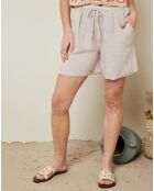 Short 100% Lin Armelle beige