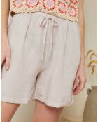Short 100% Lin Armelle beige