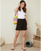 Short 100% Lin Armelle noir