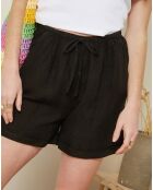 Short 100% Lin Armelle noir