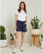 Short 100% Armelle Lin marine