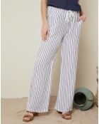 Pantalon 100% Lin Alice blanc
