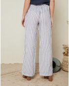 Pantalon 100% Lin Alice blanc