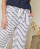 Pantalon 100% Lin Alice blanc
