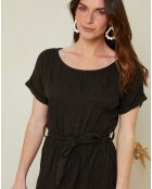 Robe 100% Lin Gabrielle noire