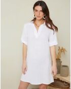 Robe 100% Lin Emy blanche