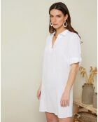 Robe 100% Lin Emy blanche