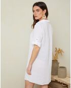 Robe 100% Lin Emy blanche