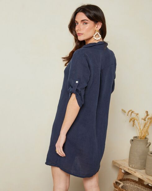 Robe 100% Lin Emy marine