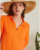 Robe 100% Lin Karina orange