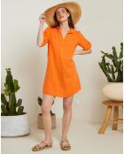 Robe 100% Lin Karina orange