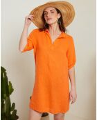 Robe 100% Lin Karina orange