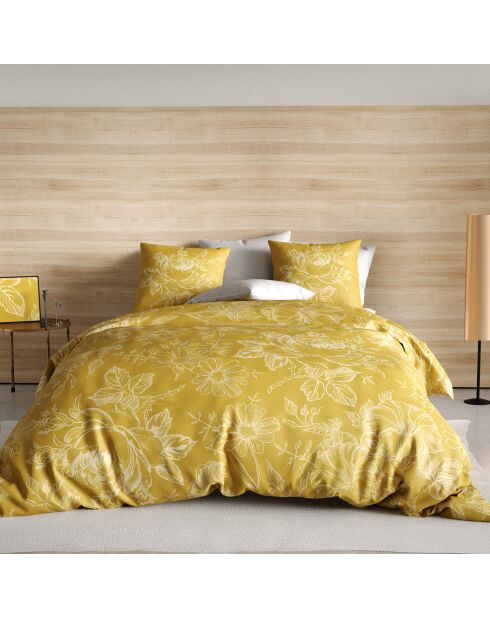 Parure housse de couette Victoria jaune