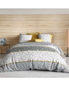 Parure housse de couette Vega grise