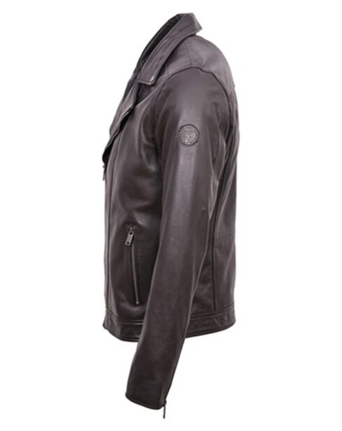 Veste en Cuir Haan marron