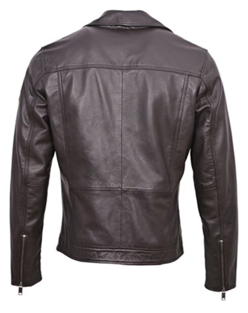 Veste en Cuir Haan marron