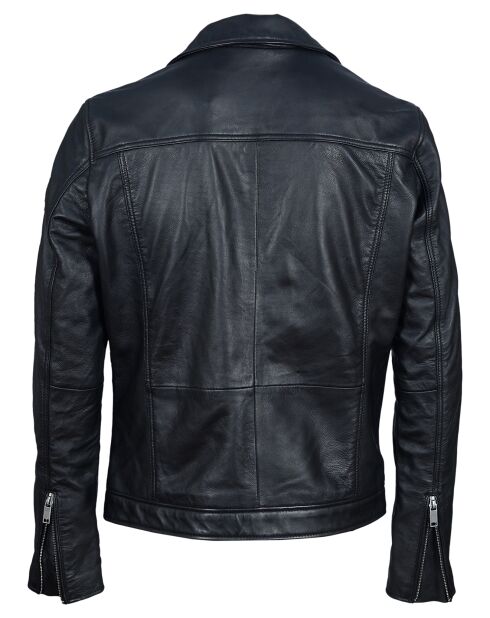 Veste en Cuir Haan noire