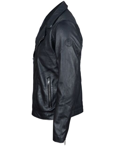Veste en Cuir Haan noire