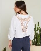 Chemise 100% Lin Amilya Barcelona blanche