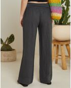 Pantalon 100% Lin Andrea Valencia anthracite