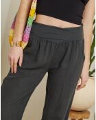 Pantalon 100% Lin Andrea Valencia anthracite