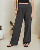 Pantalon 100% Lin Andrea Valencia anthracite