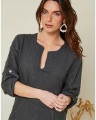Robe 100% Lin Clara anthracite