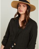 Veste 100% Lin Sandrine noire