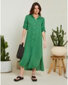 Robe 100% Lin Camilla verte