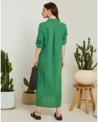 Robe 100% Lin Camilla verte