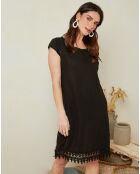 Schwarzes Kleid Marie aus 100% Leinen