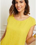 Robe 100% Lin Ambre jaune