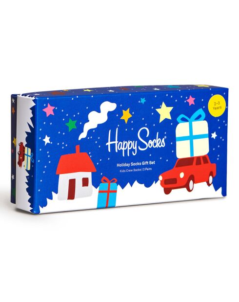 Coffret 3 Paires de Chaussettes de vacances multicolores