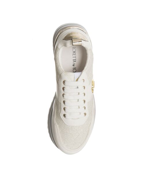Sneakers Lurex blanc/doré