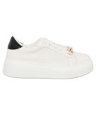 Sneakers Sona blanc/noir - Plateforme 5 cm