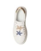 Sneakers Foa blanc/doré - Plateforme 5 cm