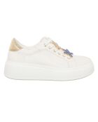 Sneakers Foa blanc/doré - Plateforme 5 cm