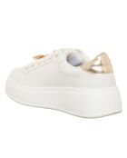 Sneakers Liz blanc/doré - Plateforme 5 cm