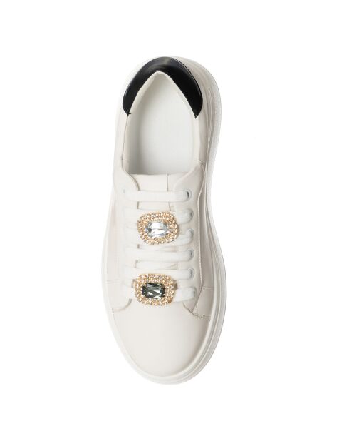 Sneakers Bianca blanc/noir/doré - Plateforme 5 cm