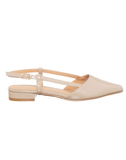 Slingbacks Vernice beiges