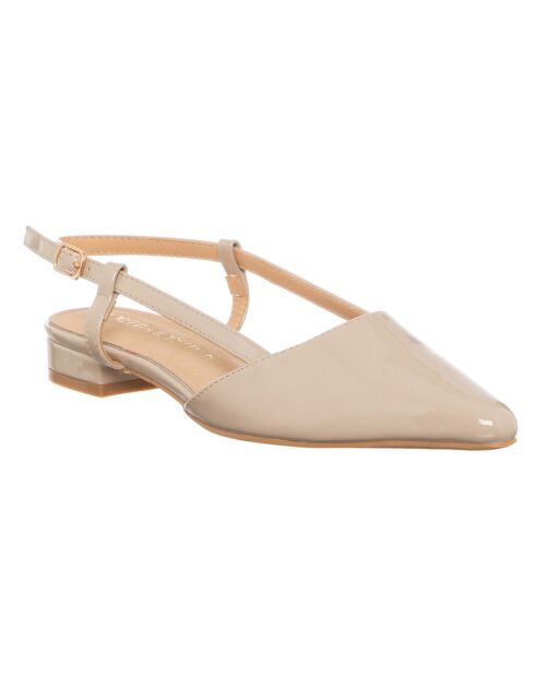 Slingbacks Vernice beiges