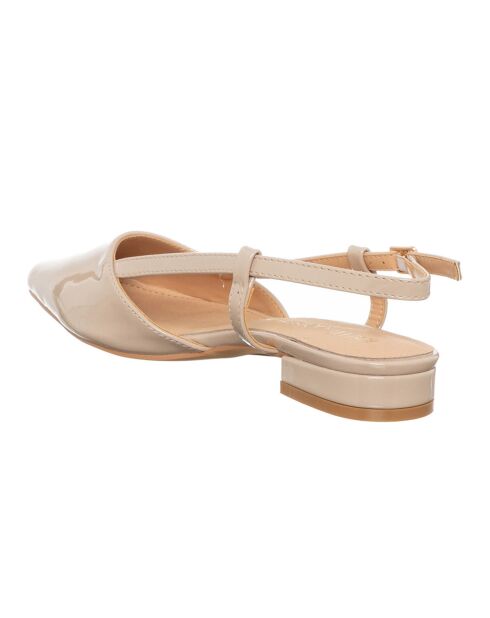 Slingbacks Vernice beiges