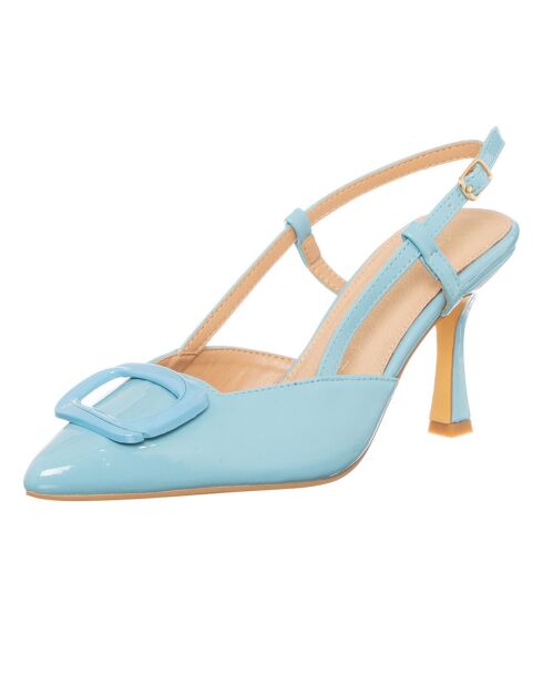 Slingbacks Izia bleu ciel - Talon 8 cm