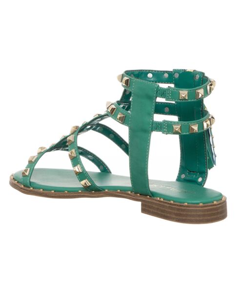 Grüne Solal-Sandalen