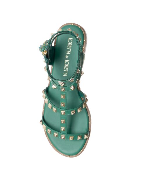 Grüne Solal-Sandalen
