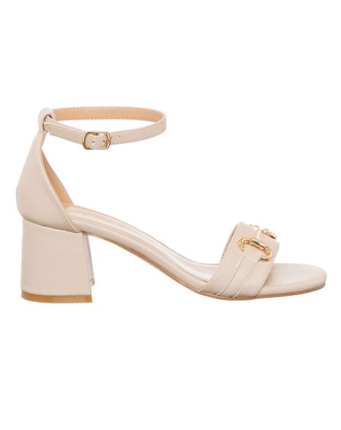 Sandales Issia beiges - Talon 6 cm