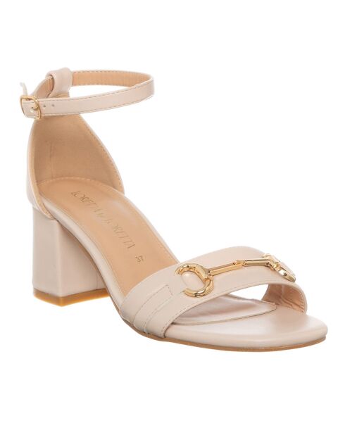 Sandales Issia beiges - Talon 6 cm